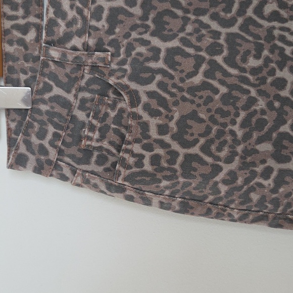 Leopard Print Wide Leg Denim Jeans Size 12 NWOT - Picture 7 of 14